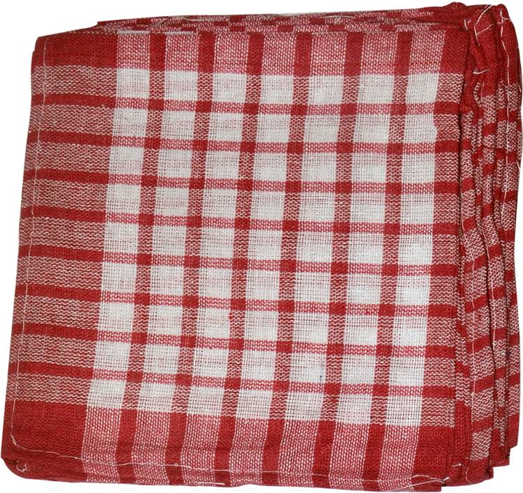 Mohprit Kitchen Napkin, Roti cover Set Of 5 Red Color Red, White Napkins