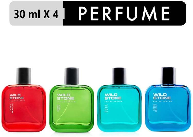 Wild Stone Edge, Forest Spice, Hydra Energy & Ultra Sensual Perfume Combo pack of 4 ( 30 ml each) Eau de Parfum  -  120 ml