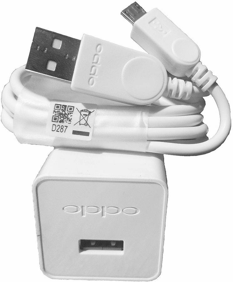 OPPO Original Charger With Fast Cable, Super Fast Charging Speed 2 A Mobile Charger with Detachable Cable