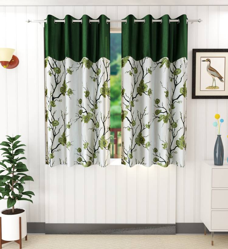 Ville Style 152 cm (5 ft) Polyester Window Curtain (Pack Of 2)