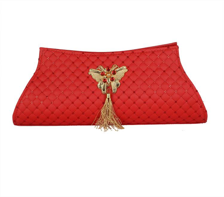 Party, Casual, Formal Red  Clutch