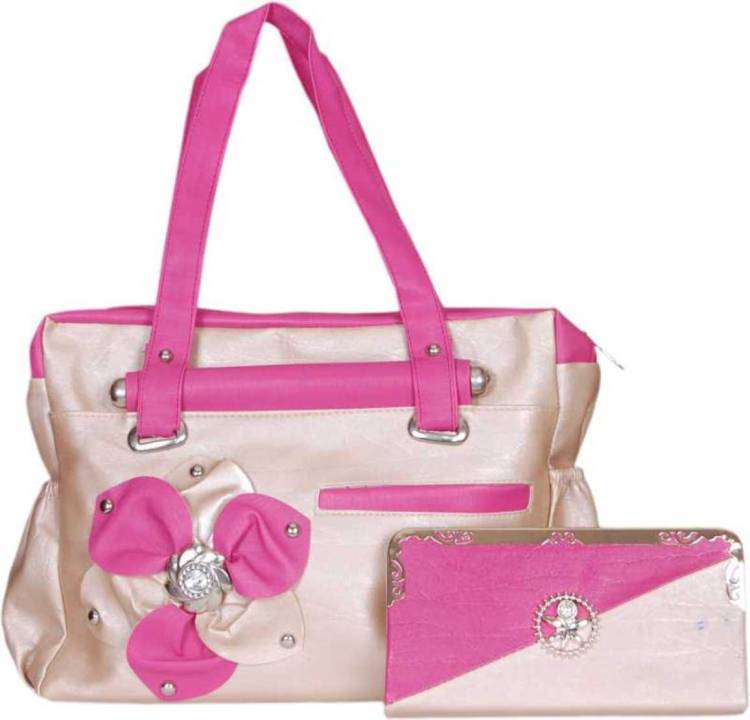 Women White, Pink Shoulder Bag Price in India