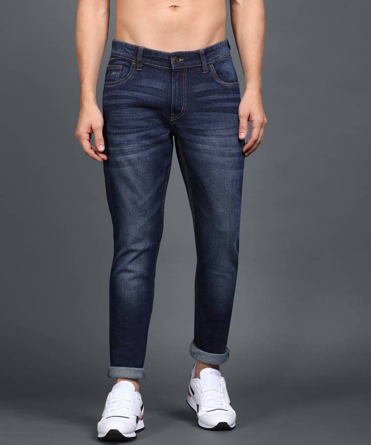 Slim Men Dark Blue Jeans