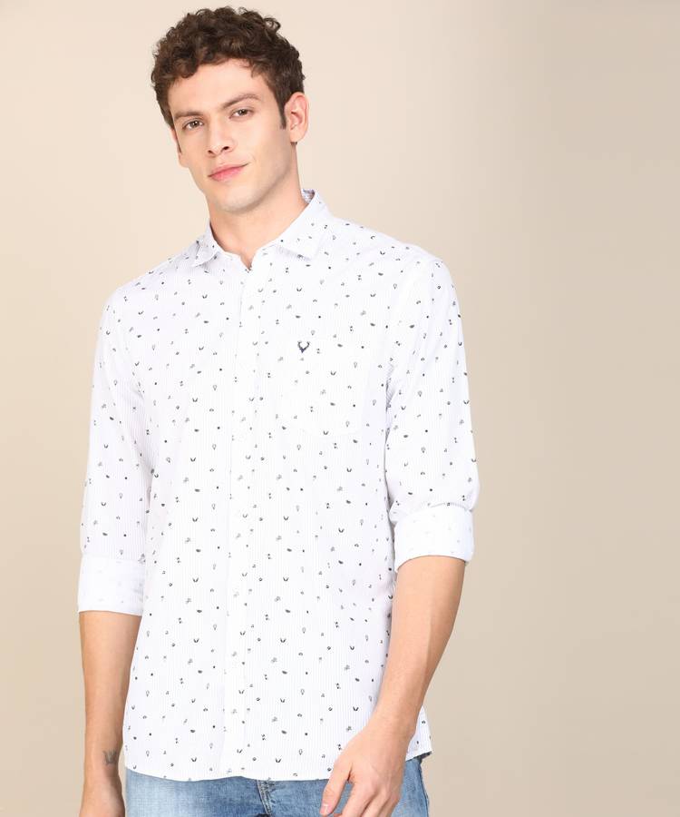 Men Regular Fit Geometric Print Casual Shirt