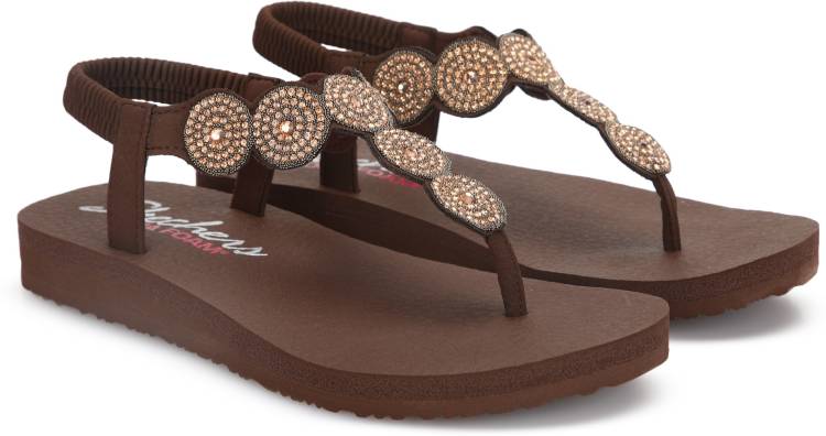 Women Brown Flats Sandal Price in India