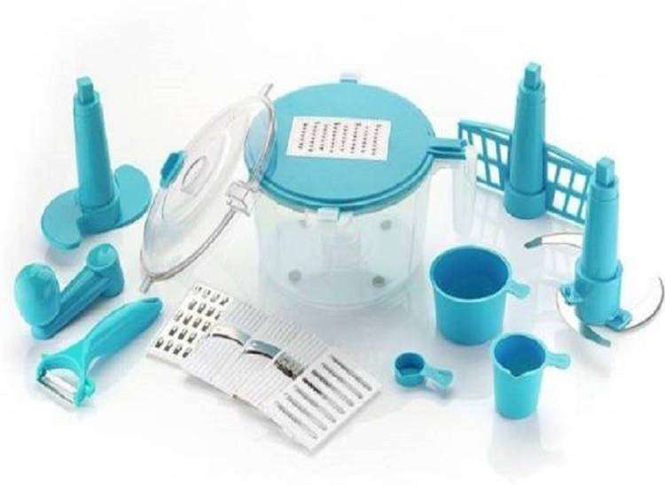 dewberries 10 In 1 Multipurpose Dough Maker, Chop N Churn, Fruit & Vegetable Chopper Plastic Detachable Dough Maker