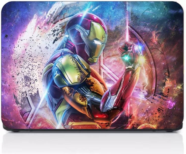 Gprint High & Digital Quality Laptop Laminated Iron Man Cover Print Vinyl Laptop Decal 15.6