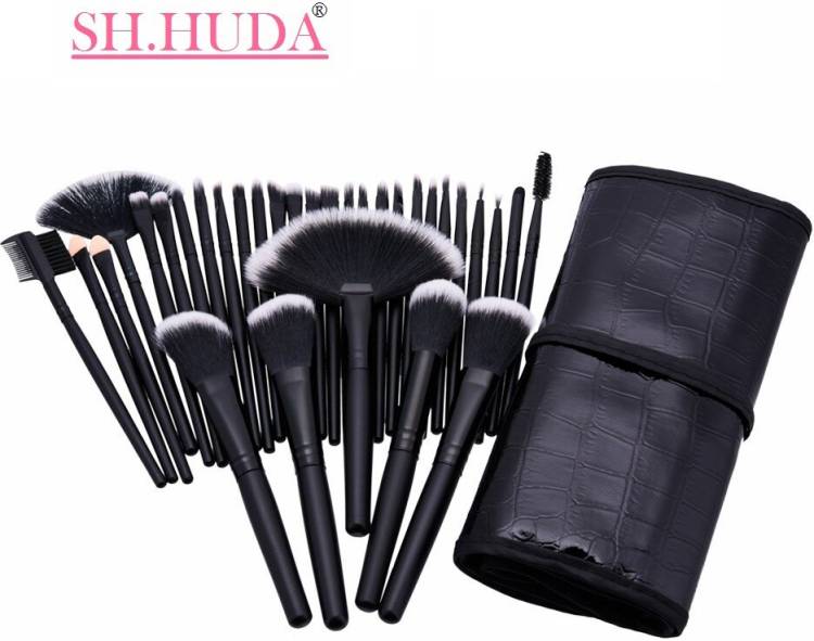 Sh.Huda Professional Beauty Brushes Set with leather pouch kit Price in India