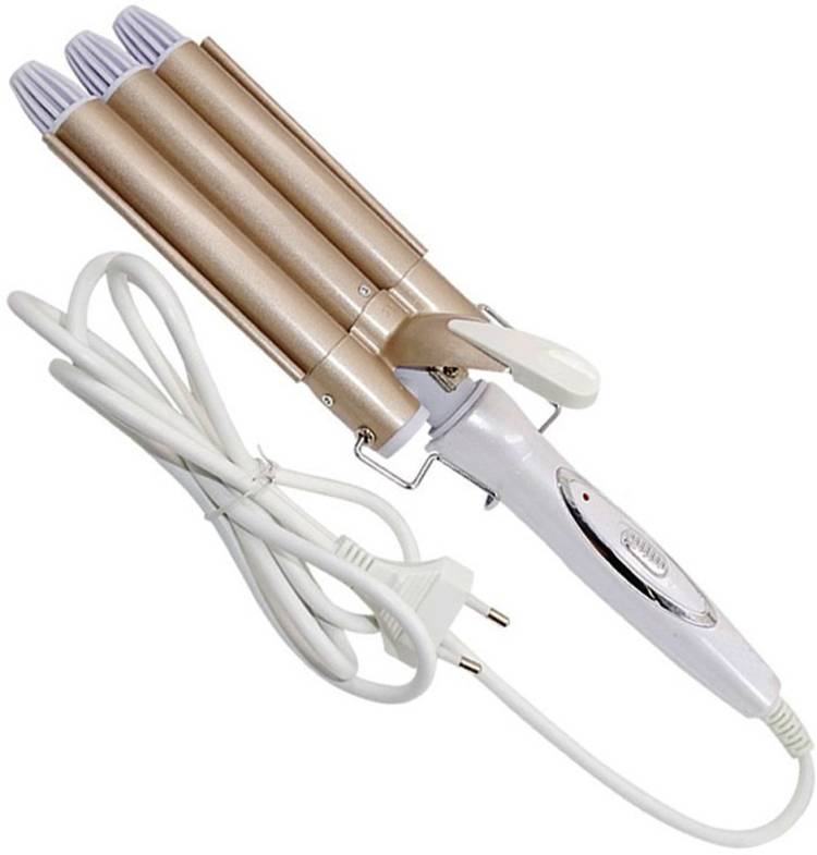 V & G Professional Professional 110-220V Iron Ceramic Triple Barrel Hair Waver Styling Tools hair curler for woman Electric Hair Curler Price in India