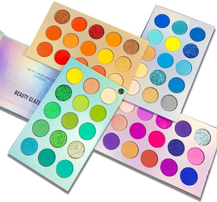 Beauty Glazed Eyeshadow Palette 60 Colors Mattes And Shimmers High Pigmented Color Board Palette Long Lasting Makeup Palette Blendable Professional Eye Shadow Make Up Eye Cosmetic 60 ml Price in India