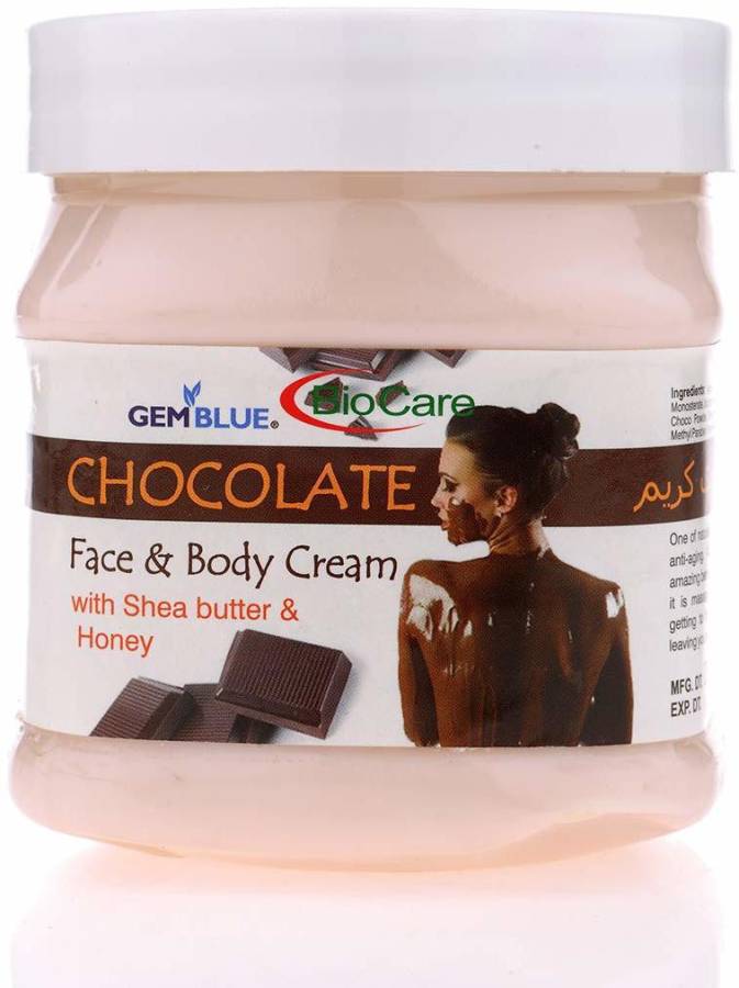 Gemblue 500ml - Chochlate Face & body Cream Price in India