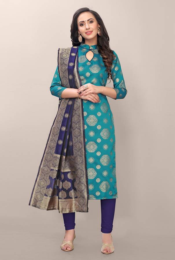 Brocade Solid, Printed Kurta & Churidar Material