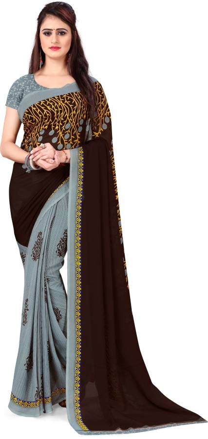 Floral Print, Paisley, Printed Daily Wear Georgette Saree Price in India