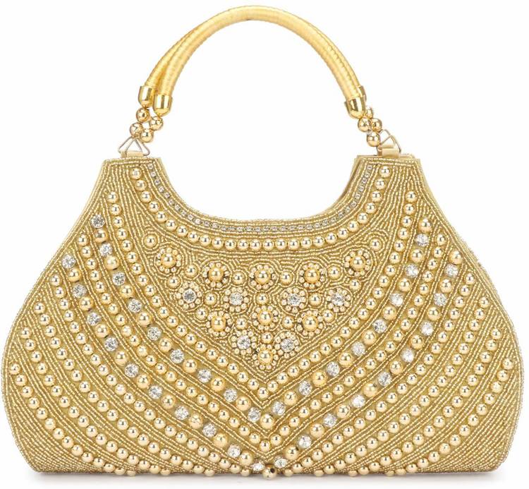 Party, Casual Gold  Clutch Price in India