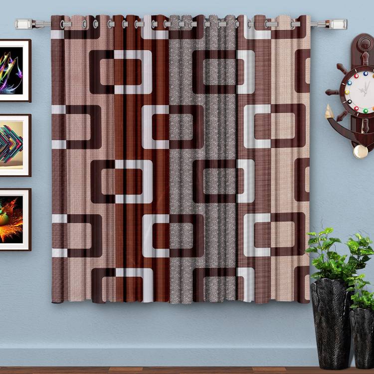 HOMETIQUE 152.4 cm (5 ft) Polyester Window Curtain Single Curtain
