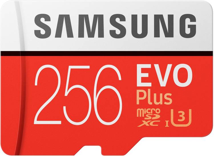 SAMSUNG EVO Plus 256 GB SD Card Class 10 90 Mbps  Memory Card