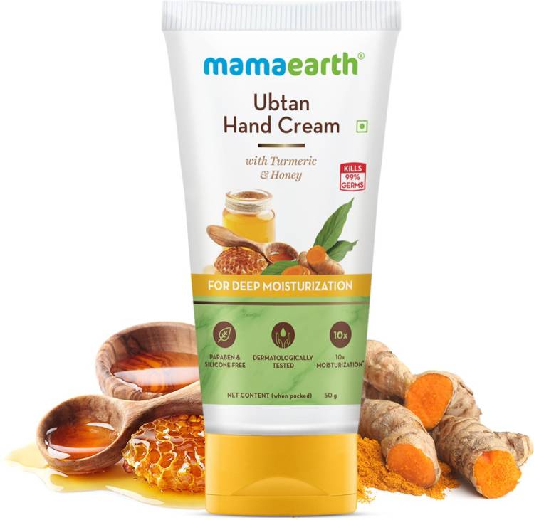 MamaEarth Ubtan Hand Cream with Turmeric and Honey for Deep Moisturization Price in India