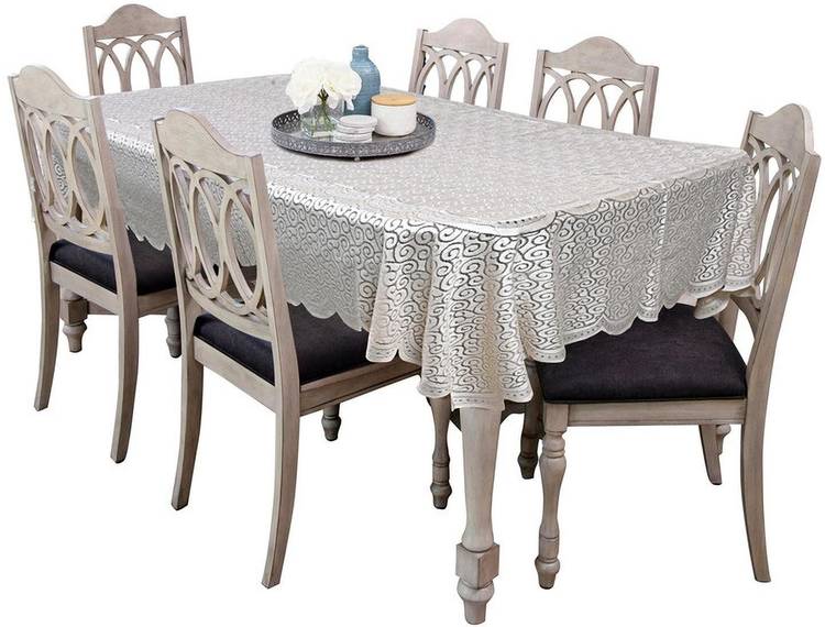 JAYDEE Self Design 6 Seater Table Cover