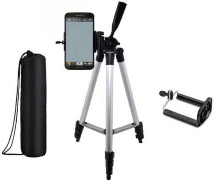 ashiv New Arrival Good Quality Camera Stand 3110 Tripod Stand 360 Degree 3110 Portable Digital Camera DSLR Mobile Stand Holder Camcorder Tripod Stand Adjustable Head Lightweight Aluminum Flexible Portable Three-way Head tik tok stand Compatible Al Smartp