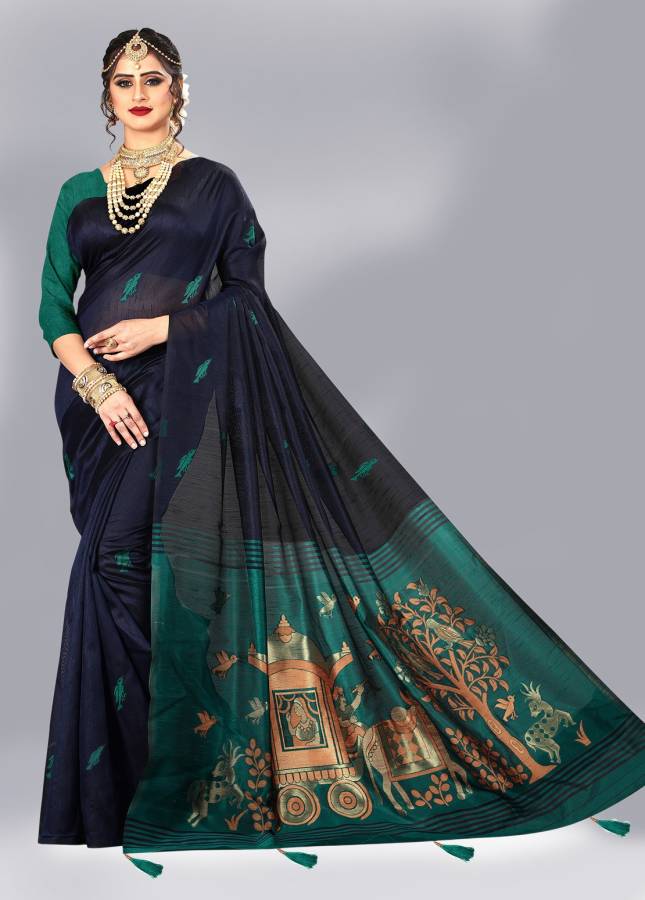 Woven, Self Design, Embellished, Paisley Banarasi Silk Blend, Jacquard Saree Price in India