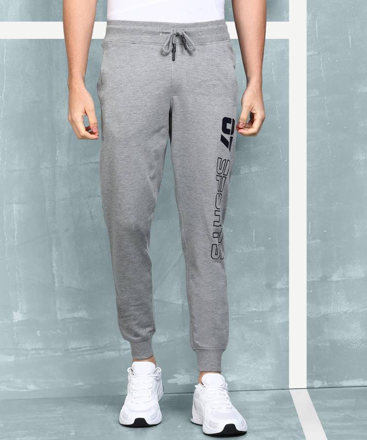 Printed Men Grey Track Pants