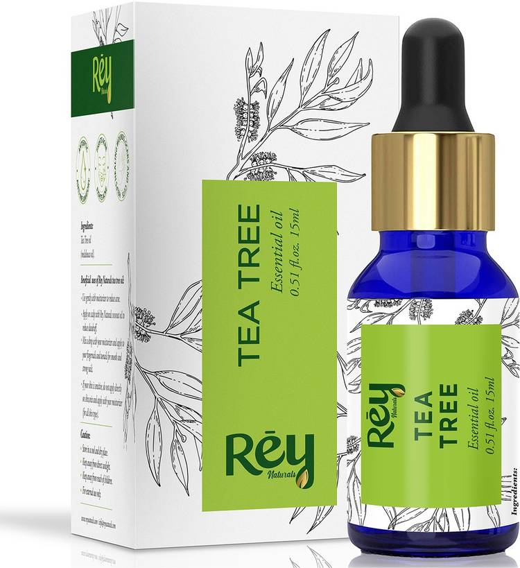 Rey Naturals Tea Tree Essential Oil for Skin, Hair and Acne care