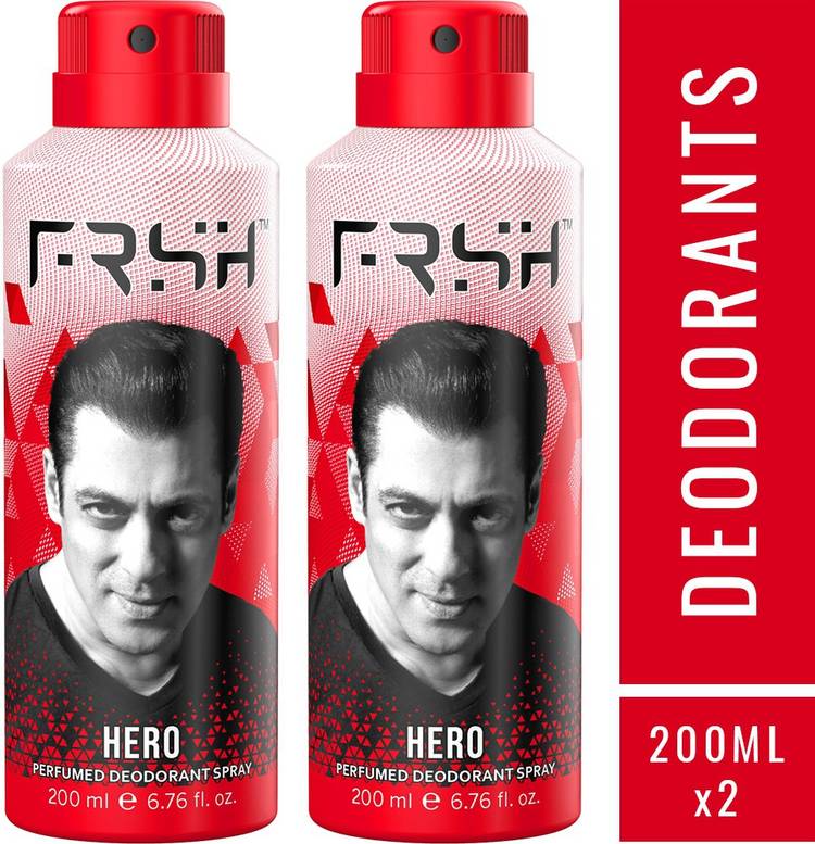 Frsh by Salman Khan Perfumed Dedorant Body Spray-HERO-Pack of 2 Perfume Body Spray  -  For Men