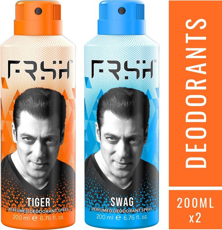 Frsh by Salman Khan Perfumed Dedorant Body Spray-TIGER & SWAG-Pack of 2 Perfume Body Spray  -  For Men