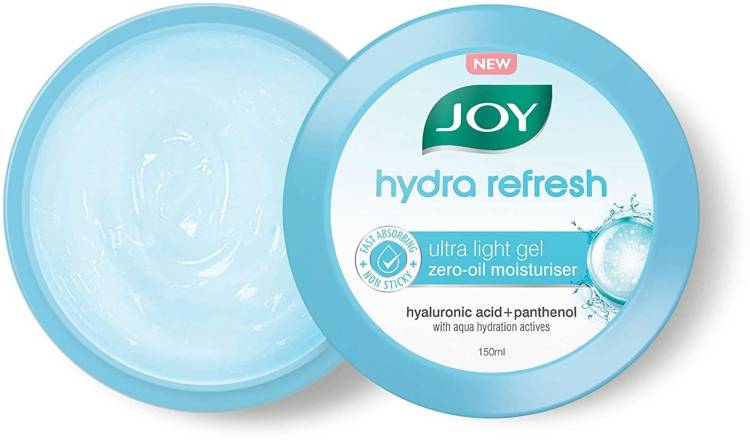 Joy Hydra Refresh Ultra Light Gel Zero-Oil | Moisturizer Cream | Hyaluronic Acid + Panthenol | With Aqua Hydration Actives | Skin Moisturizer for face | Fast Absorbing | For Normal to Oily Skin Price in India