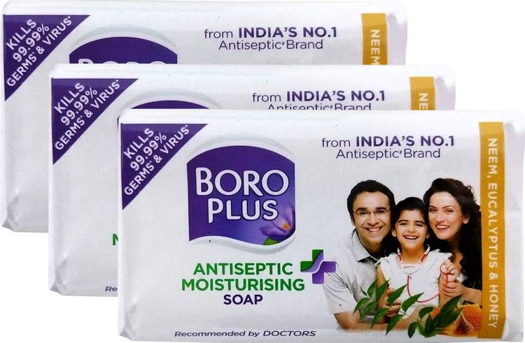 BOROPLUS Antiseptic + Moisturising Soap - Neem, Eucalyptus & Honey