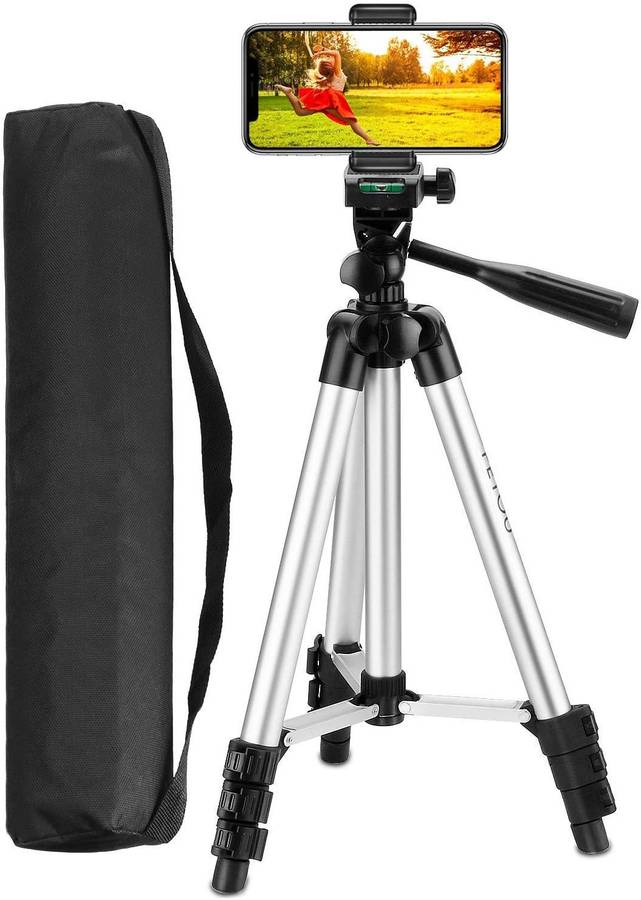 Oxhox High Quality Tripod Stand 360 Degree 3110 Portable Digital Camera DSLR Mobile Stand Holder Camcorder Tripod Stand Adjustable Head Lightweight Aluminum Flexible Portable Three-way Head tik tok stand Compatible All Smartphone Best Use for Make Videos