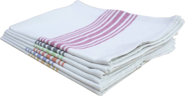 Flipkart SmartBuy White/Blue Striped Kitchen napkin 6 pc Multicolor Napkins