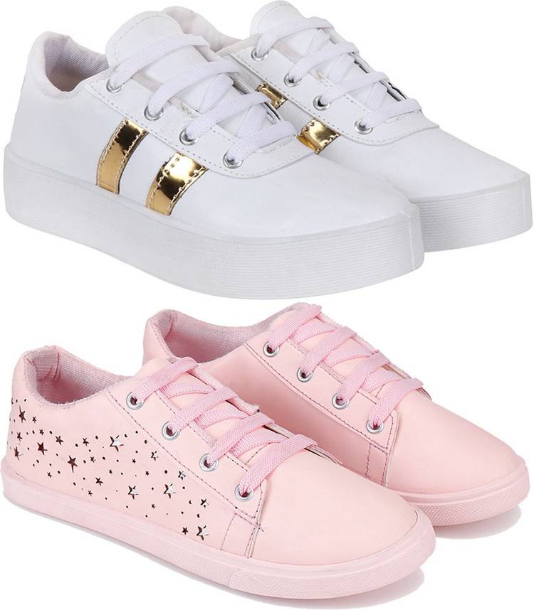 Stylish Combo Pack of 2 Shoes Sneakers For Women
