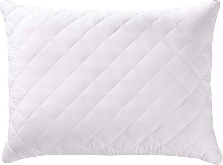 HONEYFEEL Home Pillow 45 % Down 55 % Fiber Balls Mimic Premium Pillows for Sleeping Chamber Pillow (Set of 1) With safety Covered Poly-bag Honeyfeel Down & Feather, Microfibre Geometric Sleeping Pillow Pack of 1