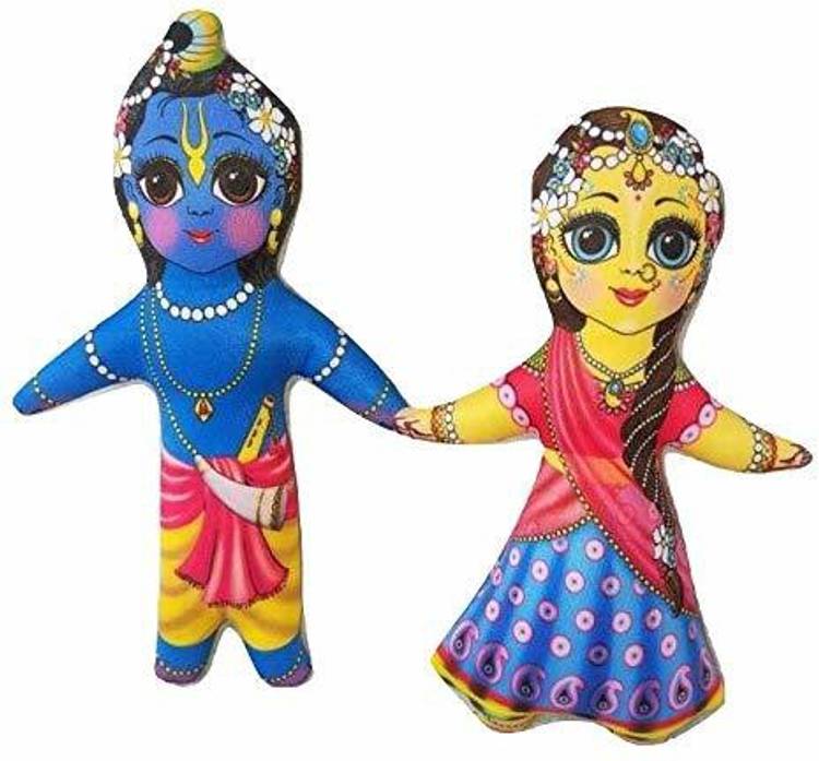 Balaji International Radha Krishna Dolls for Kids Small Set 5.5 inches  - 5.5 inch