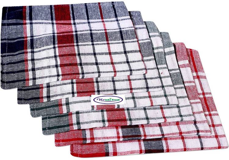 Ninki Fresh u Highly Absorbent Big Size 20X20inch 100% Cotton Multipurpose Kitchen Multicolor Napkins