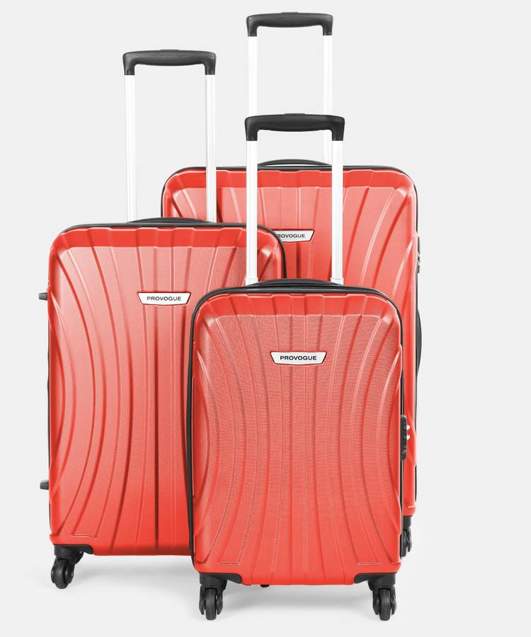 Hard Body Set of 3 Luggage - S01-Scarlet Red - Red