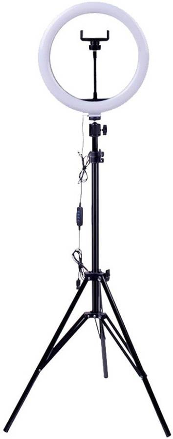 CartBug Selfie Ring Light with Stand Metal Tripod with Holder Cell Phone, Camera, Smartphone Ring Light for YouTube Videos, Blog Shoot Live Stream/Makeup - 10 Inch Tripod