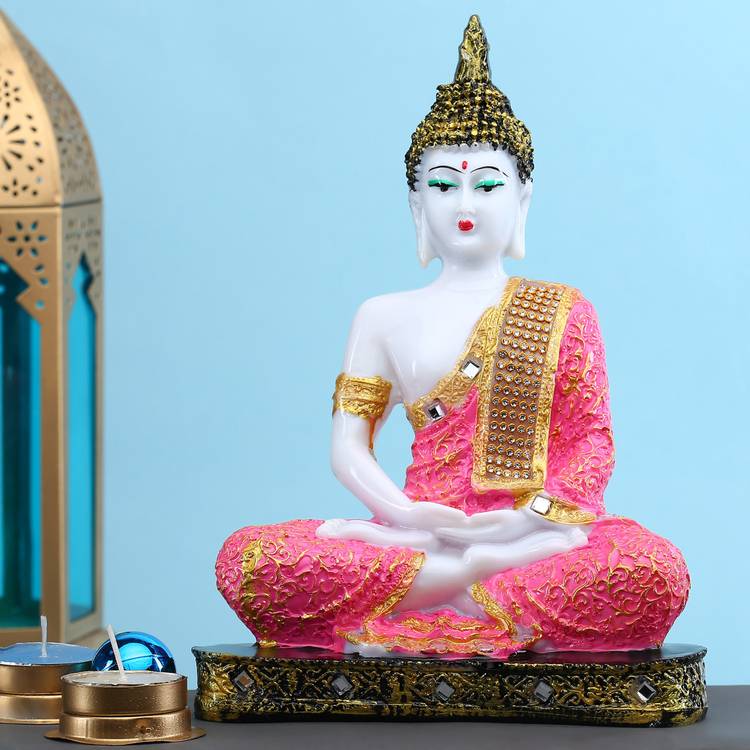 Flipkart Perfect Homes Beautiful Meditating Lord Buddha with Two