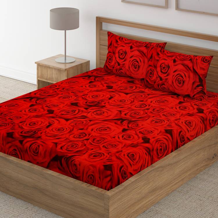 Flipkart SmartBuy 144 TC Microfiber Double Floral Bedsheet