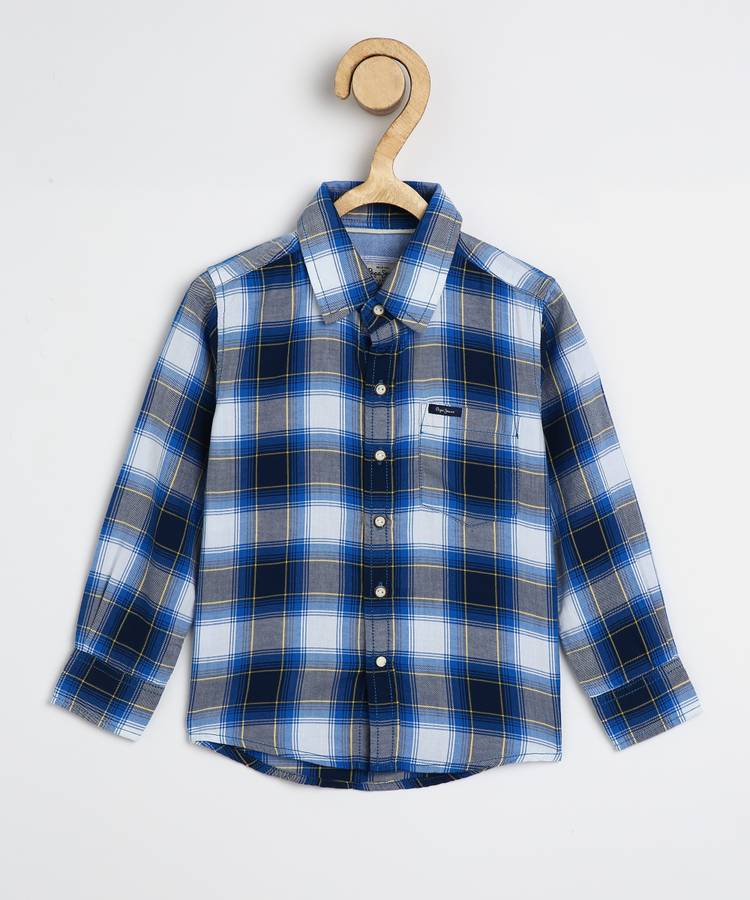Boys Regular Fit Checkered Casual Shirt