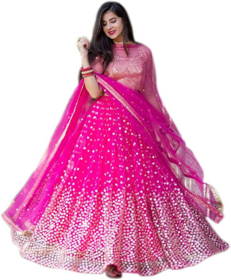 Embellished Semi Stitched Lehenga Choli Price in India