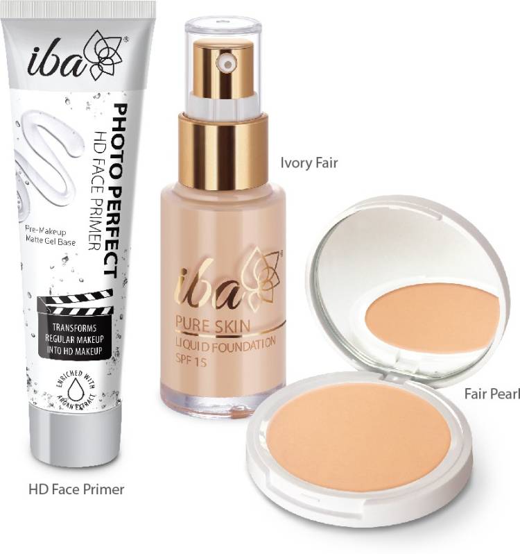 Iba Foundation + Compact + Primer Face Makeup Combo (Ivory Fair) Price in India