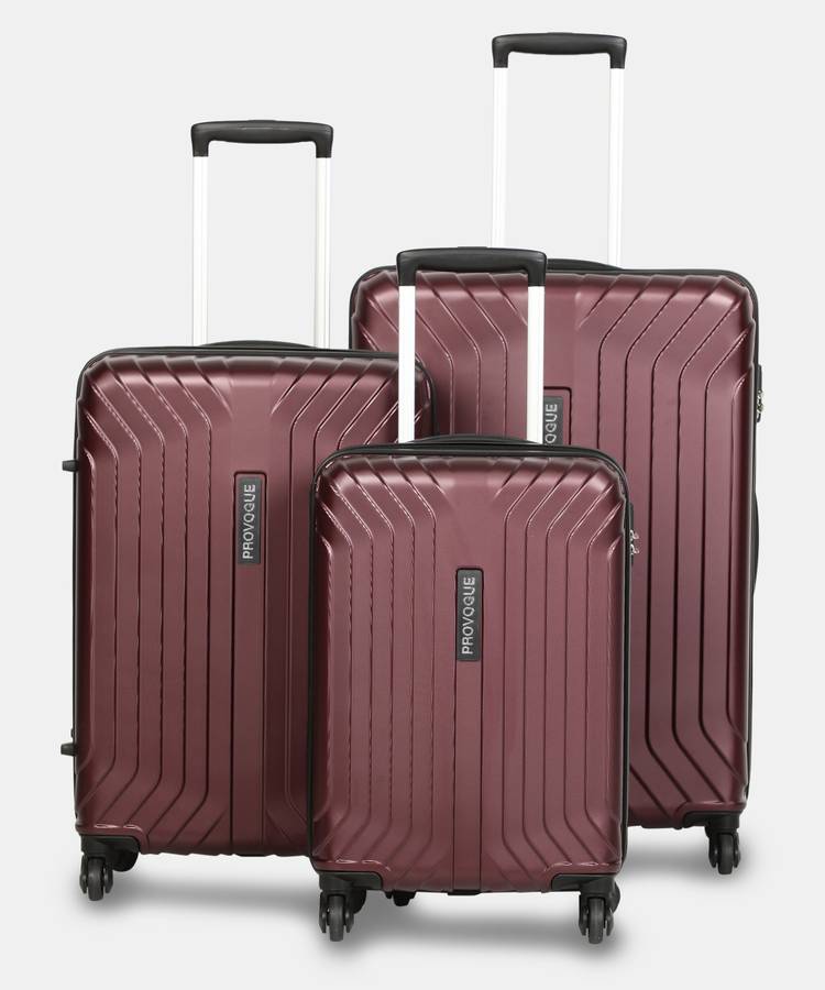 Hard Body Set of 3 Luggage - Kauffman - Maroon