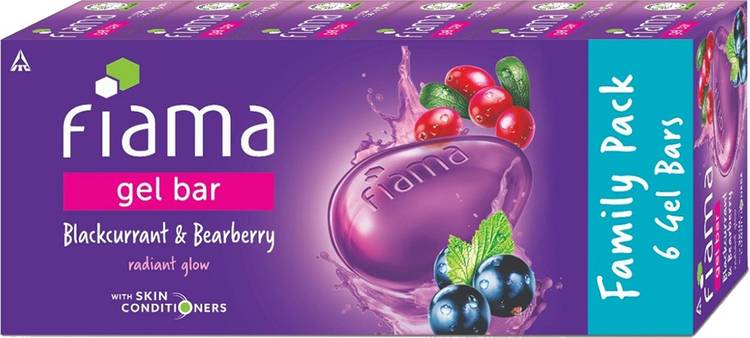 Fiama Gel Bar Blackcurrant and Bearberry, 125g (Pack of 6)