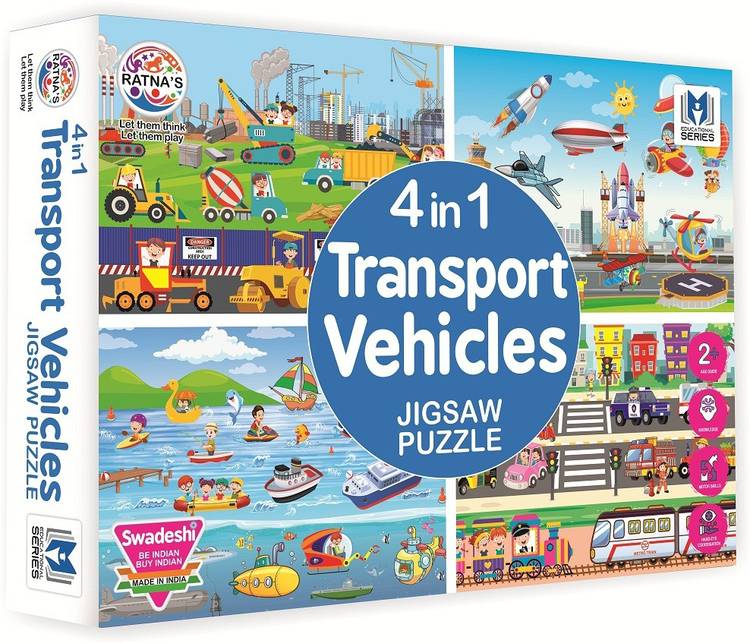 Ratnas Transport Vehicles Jigsaw Puzzle for Kids (140 pieces) (1575)