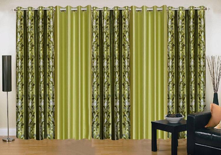 PARADISE HOME DECOR 213.3 cm (7 ft) Polyester Door Curtain (Pack Of 5)