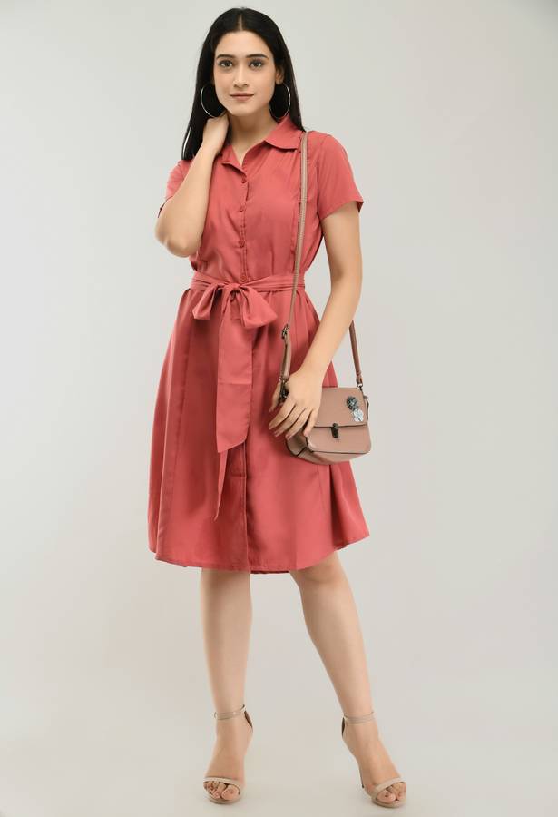 Women Shirt Pink Dress