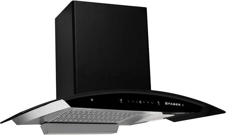 Faber HOOD EVEREST SC TC BK 90 cm , 1200m3/hr,Filterless Auto Clean Wall Mounted Chimney