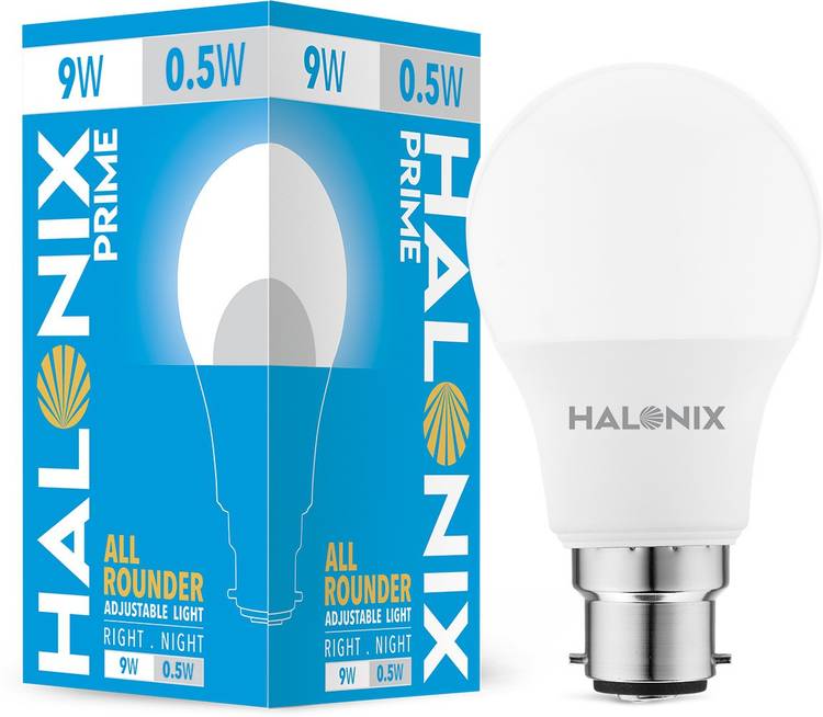 Halonix 9 W, 0.5 W Round B22 LED Bulb